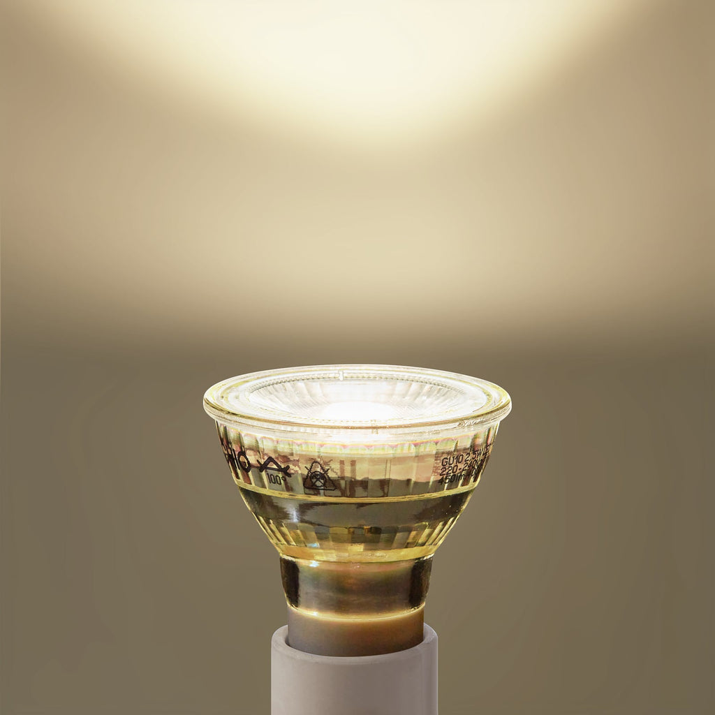 LED-pære GU10 2,5W 4000K 450 lm klar 100° bakside