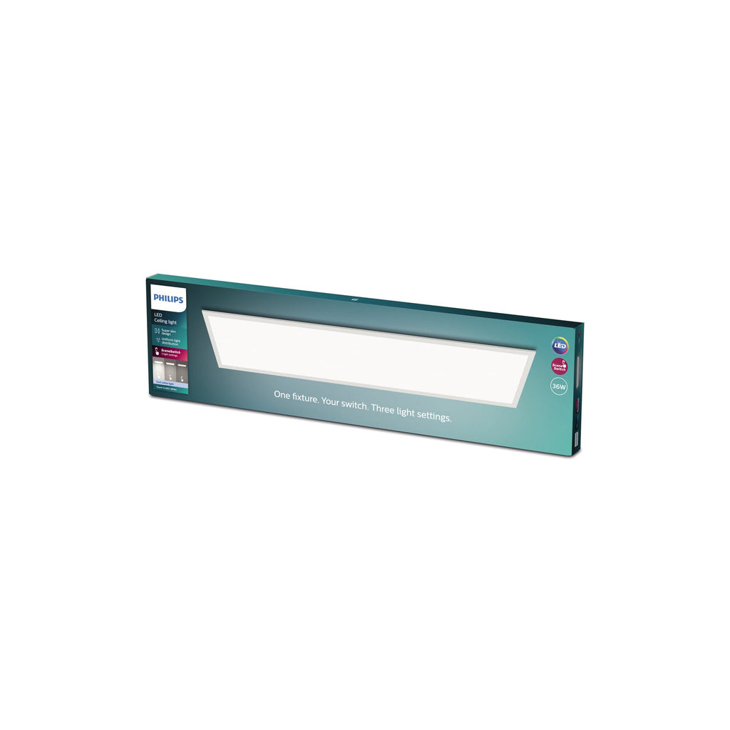 LED-panel 120x30 cm hvit 36W 4000K dimbar Philips nærbilde