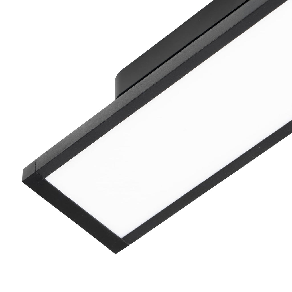 LED-panel 48V Lumaro dimbar svart aluminium dreiet vinkel