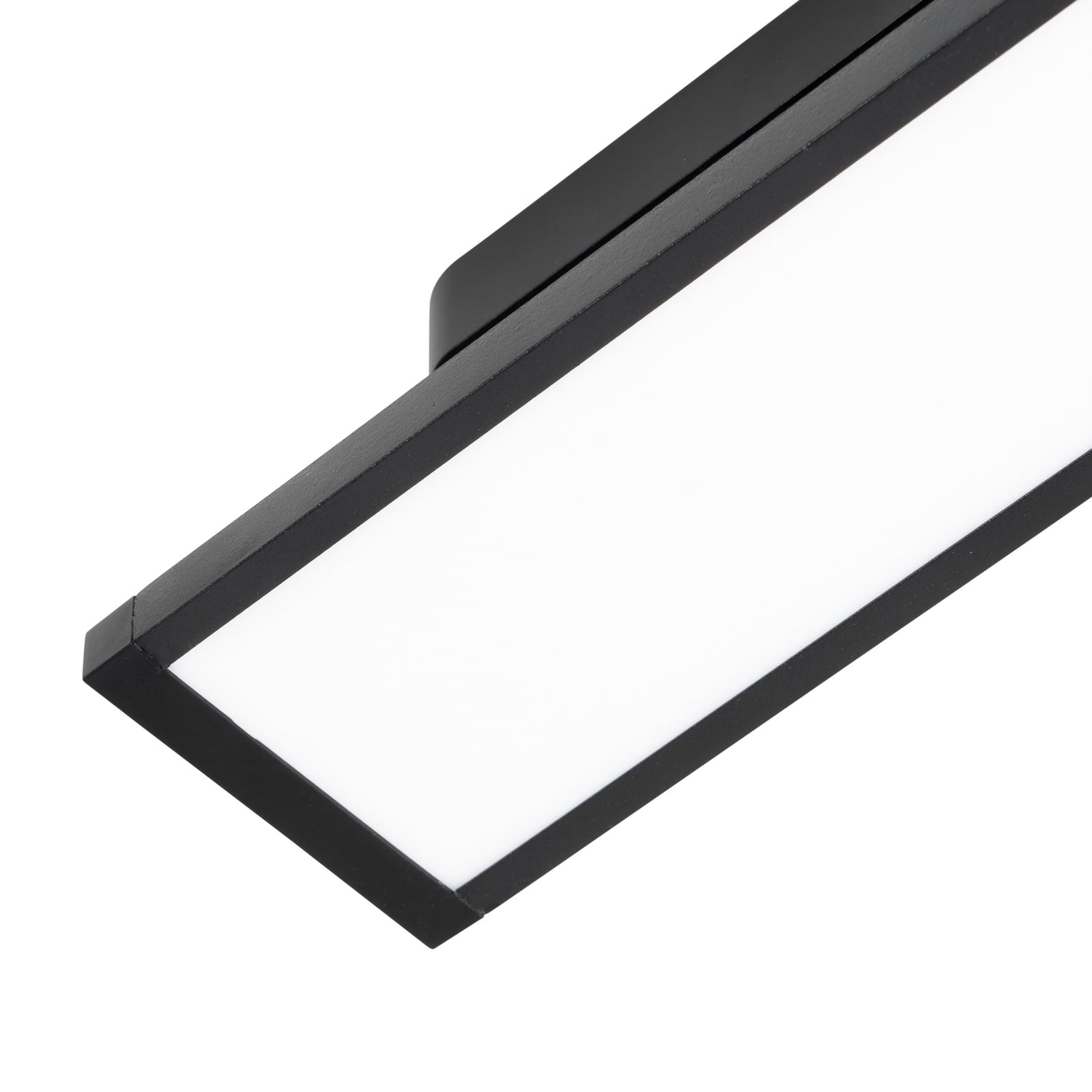 LED-panel 48V Lumaro dimbar svart aluminium dreiet vinkel
