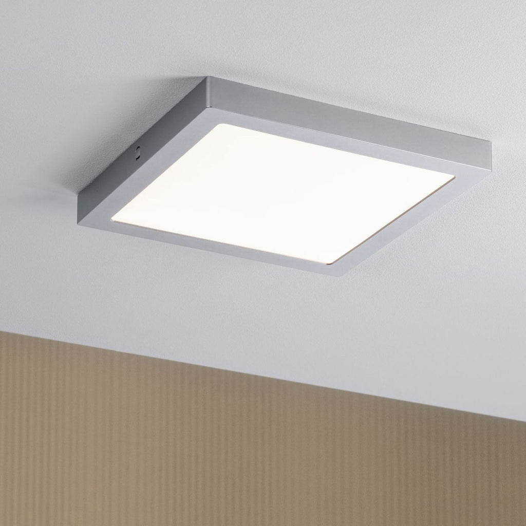 Detalj av LED-panel Abia 30x30 cm matt krom 22W varmhvit