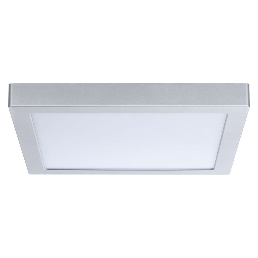 Nærbilde av LED-panel Abia 30x30 cm matt krom 22W varmhvit lys