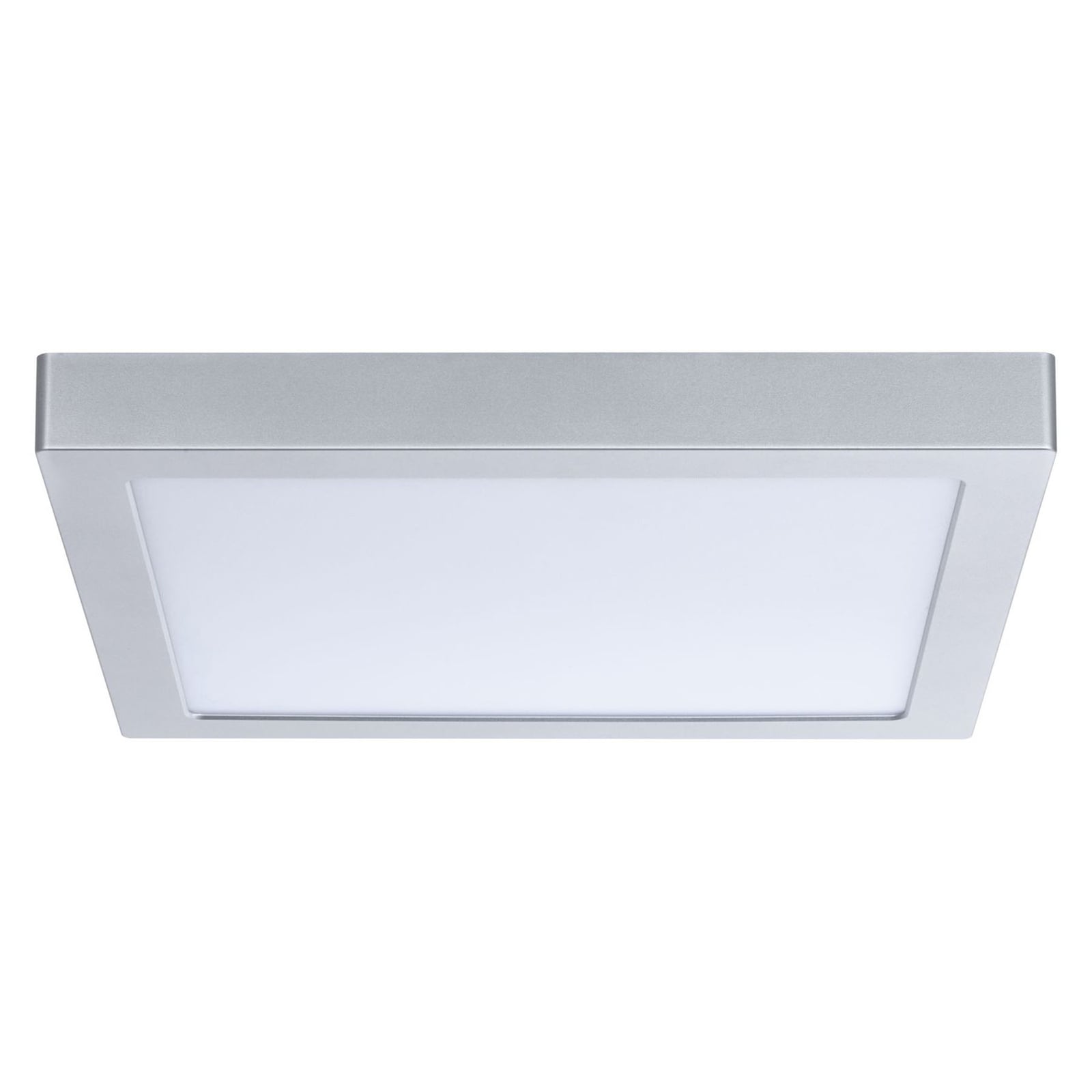 Nærbilde av LED-panel Abia 30x30 cm matt krom 22W varmhvit lys