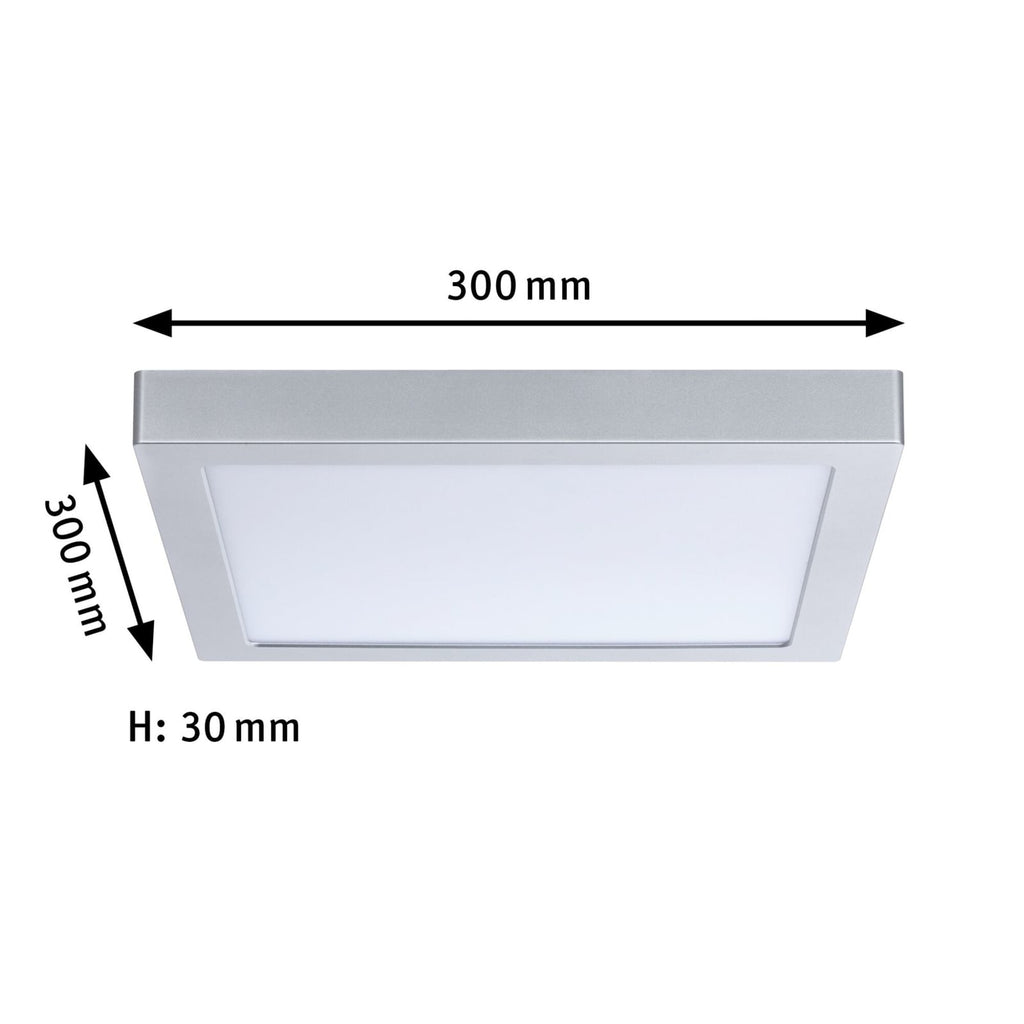 LED-panel Abia 30x30 cm matt krom 22W varmhvit sideprofil