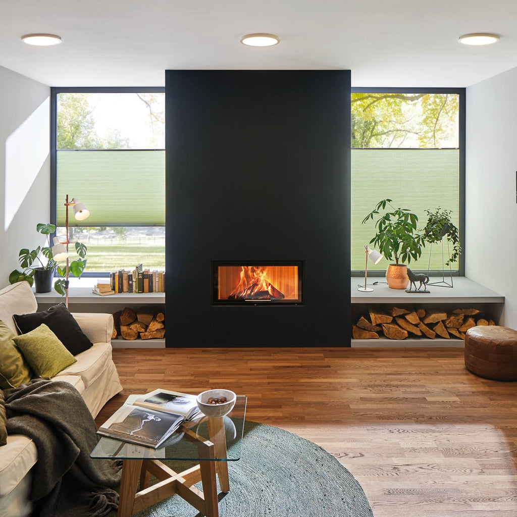 Nærbilde av LED-panel Abia rund hvit matt Ø30 cm 22W varmhvit