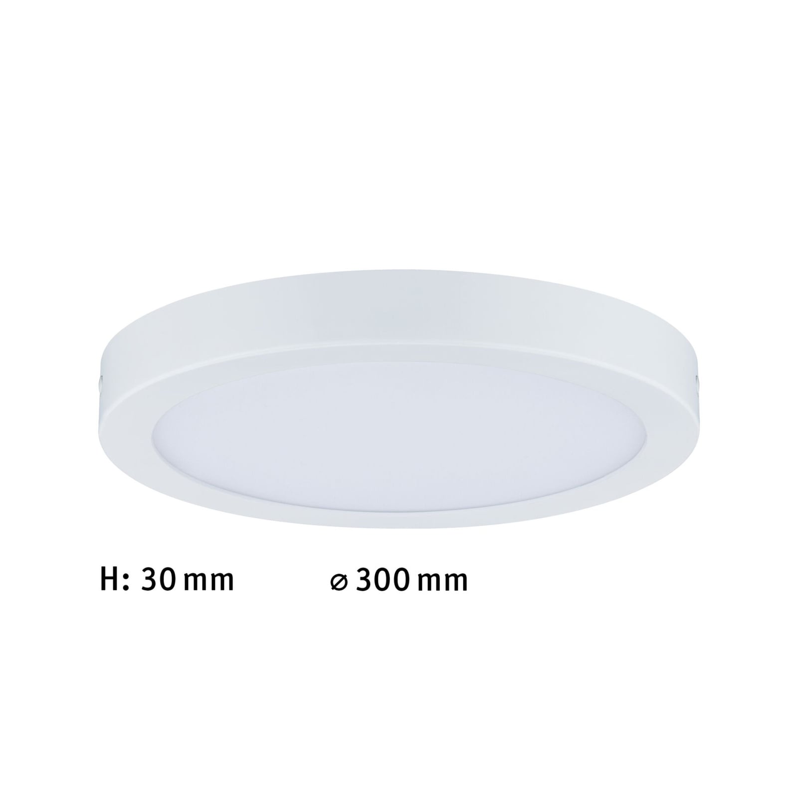 LED-panel Abia rund hvit matt Ø30 cm 22W varmhvit med varm lysfarge
