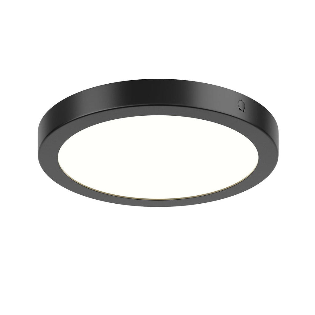 Detaljbilde av LED-panel Abia rund svart matt Ø30 cm 22W varmhvit