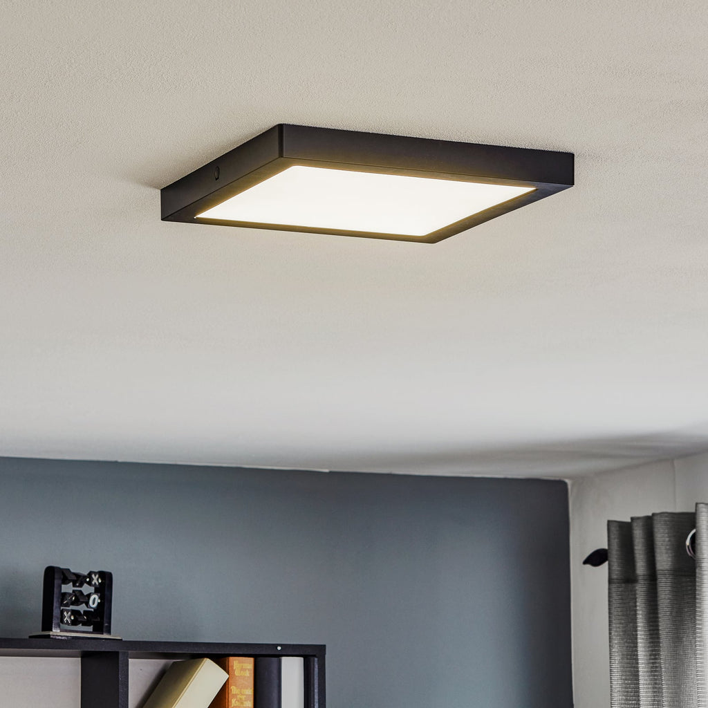 LED-panel Abia svart 30x30 cm 22W 2700K varmhvit bakside