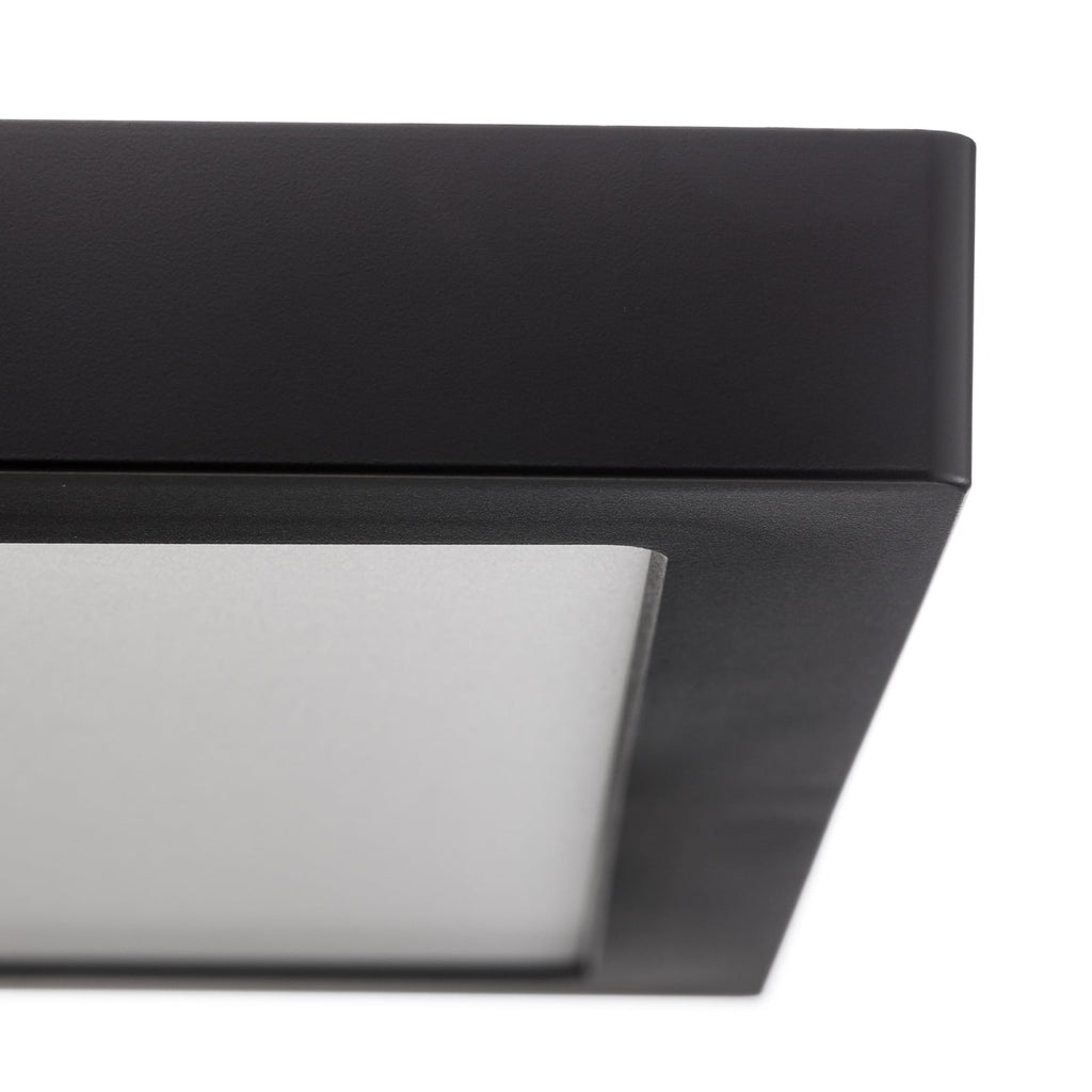 Nærbilde av LED-panel Abia svart 30x30 cm 22W 2700K varmhvit