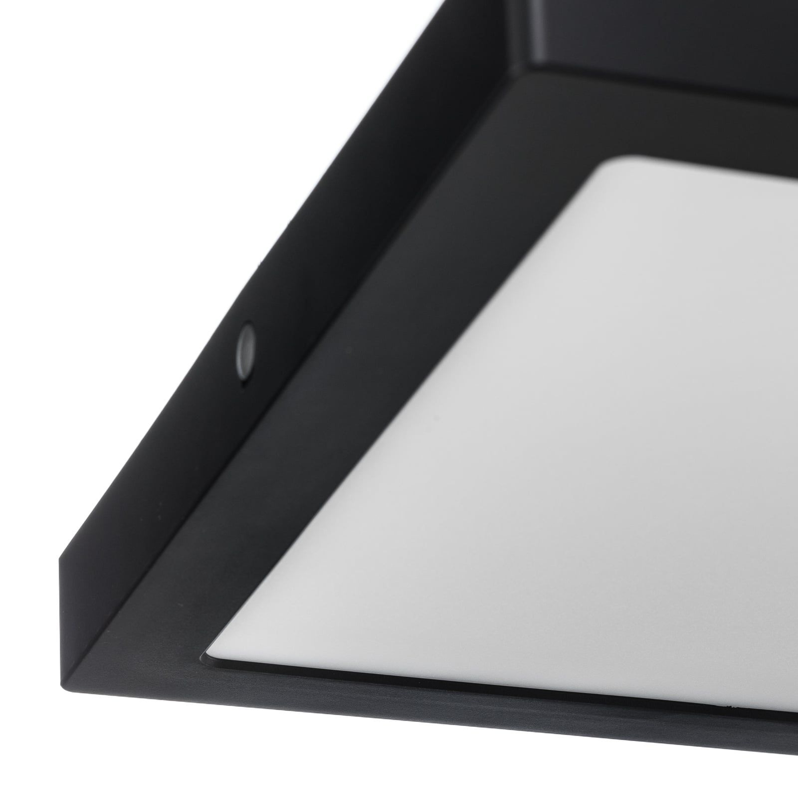 LED-panel Abia svart 30x30 cm 22W 2700K varmhvit sideprofil