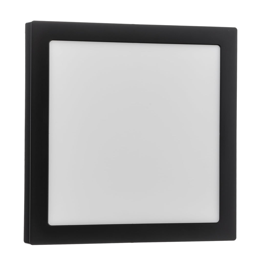 LED-panel Abia svart 30x30 cm 22W 2700K varmhvit lysdetalj