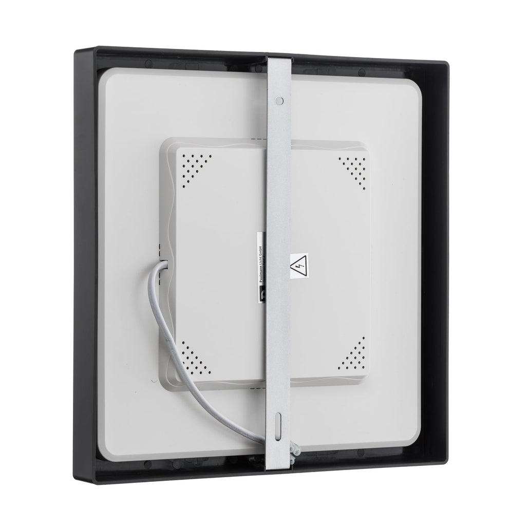 LED-panel Abia svart 30x30 cm 22W 2700K varmhvit monteringsdetalj