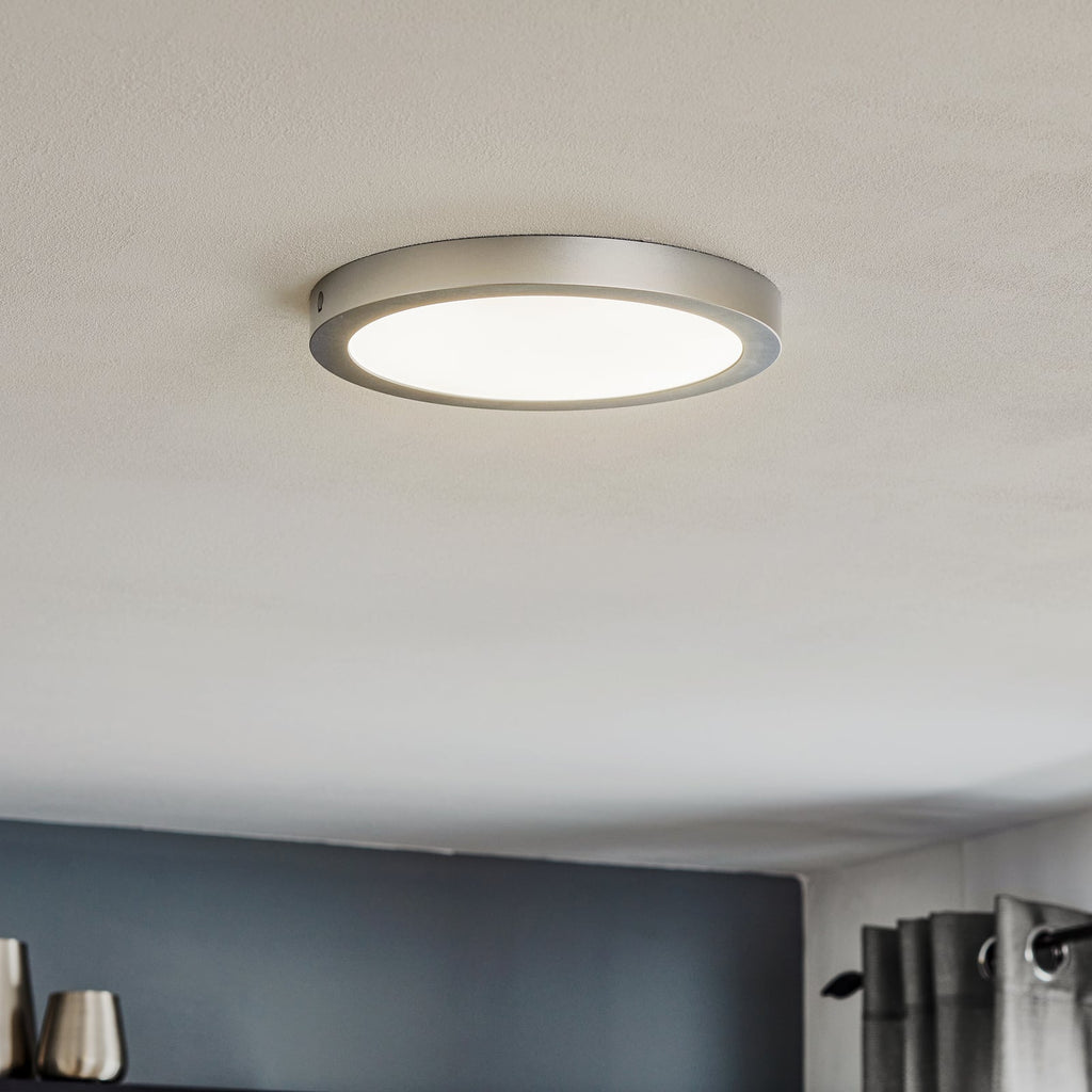 LED-panel Abia taklampe Ø30 cm 22W varmhvit matt krom bakside