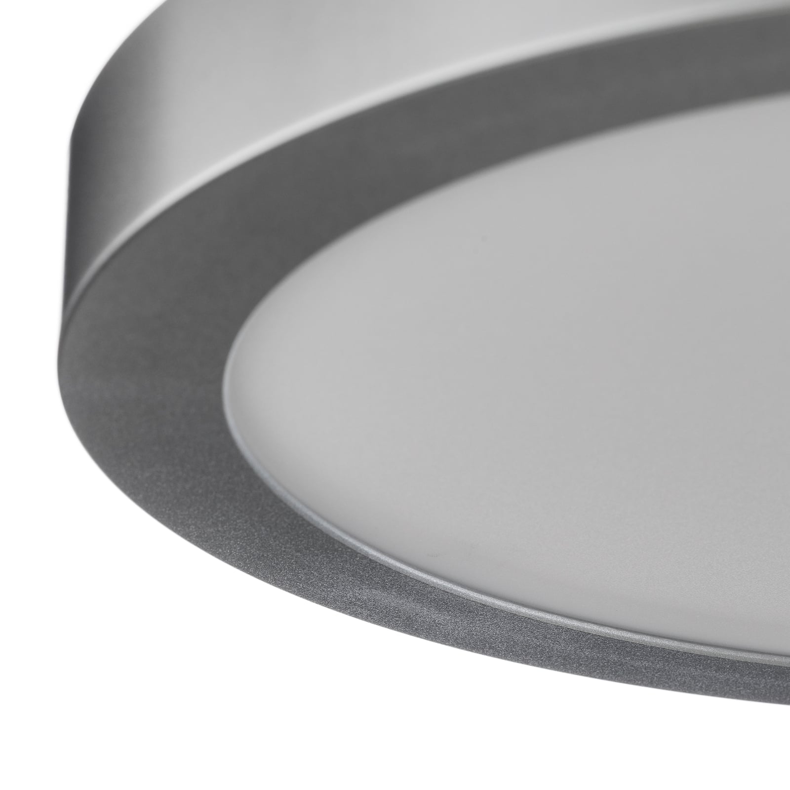LED-panel Abia taklampe Ø30 cm 22W varmhvit matt krom sideprofil