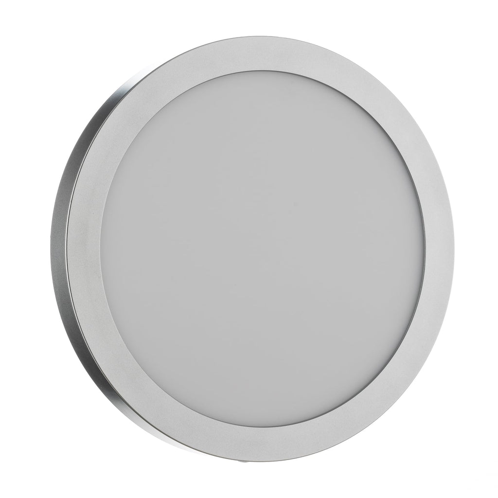 LED-panel Abia taklampe Ø30 cm 22W varmhvit matt krom lys utslått