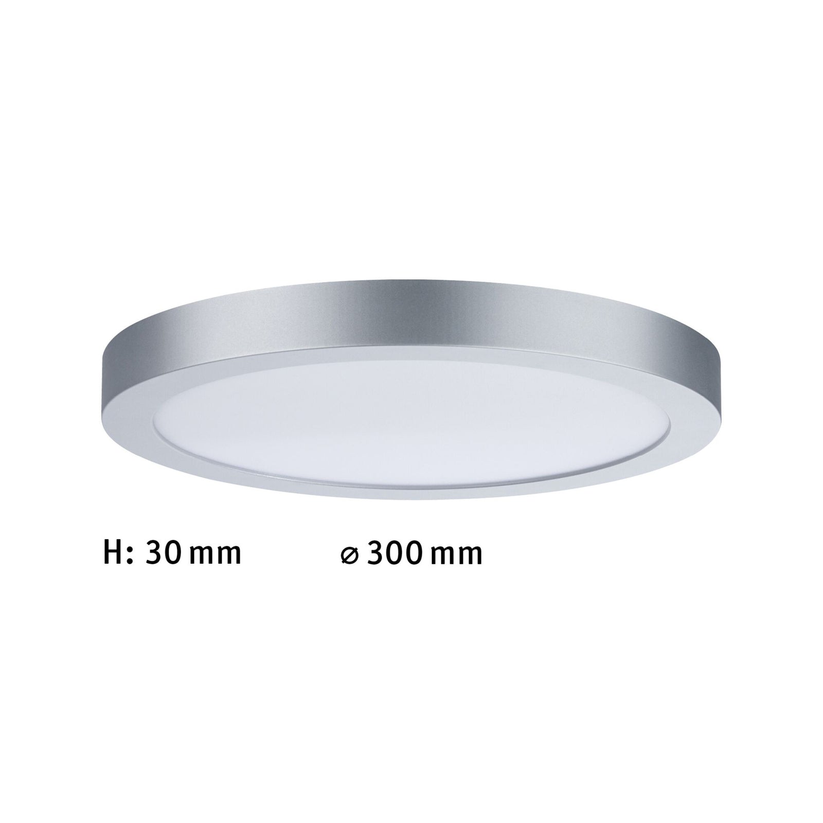 LED-panel Abia taklampe Ø30 cm 22W varmhvit matt krom installasjon