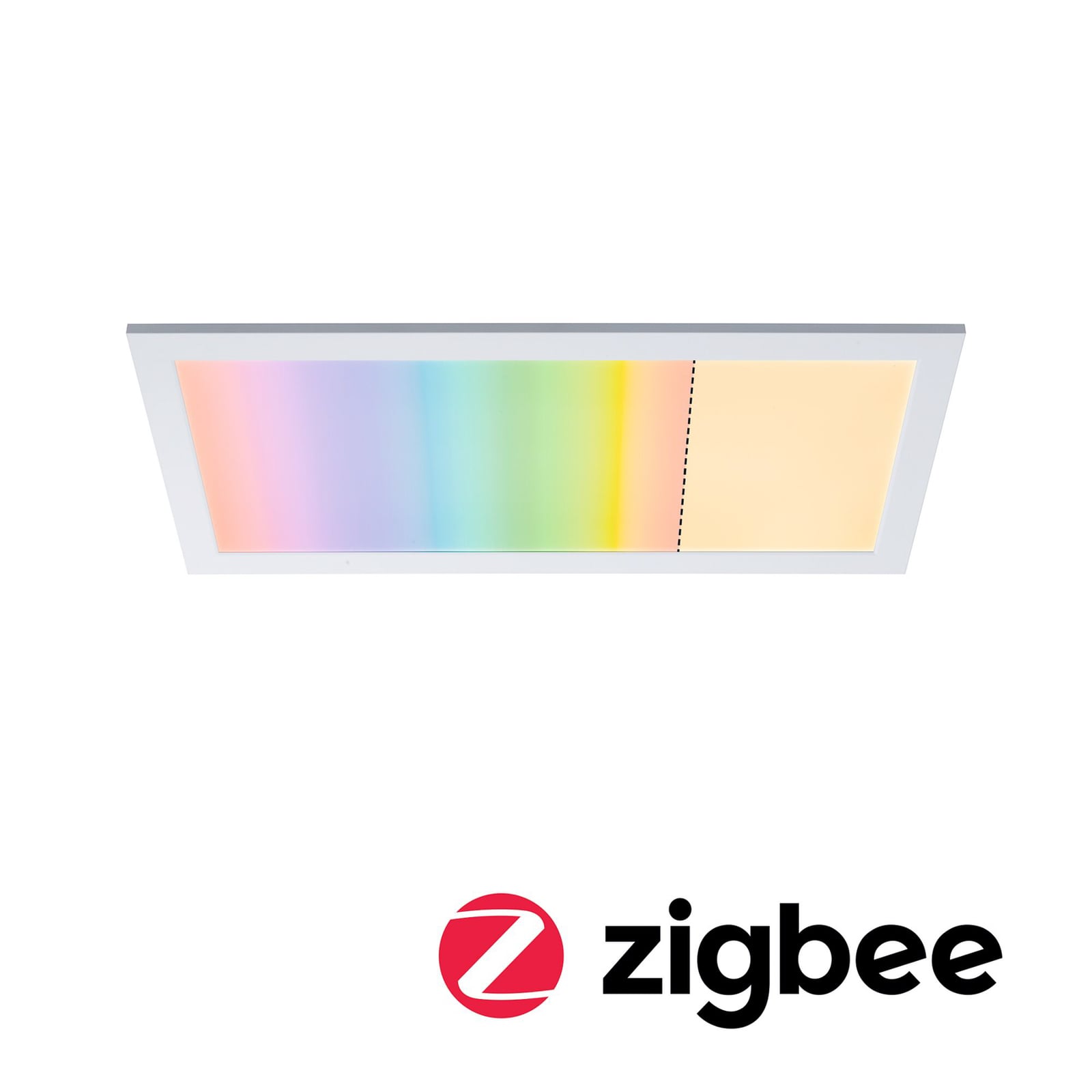 LED-panel Amaris 60x30 cm RGBW Zigbee dimbar hvit forfra