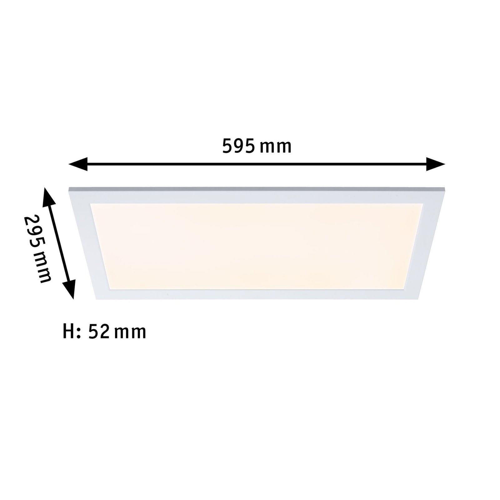 LED-panel Amaris 60x30 cm RGBW Zigbee dimbar hvit smart home integrasjon