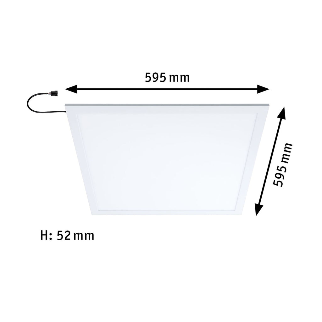 LED-panel Amaris 60x60 cm RGBW dimbar ZigBee detalj av metallramme