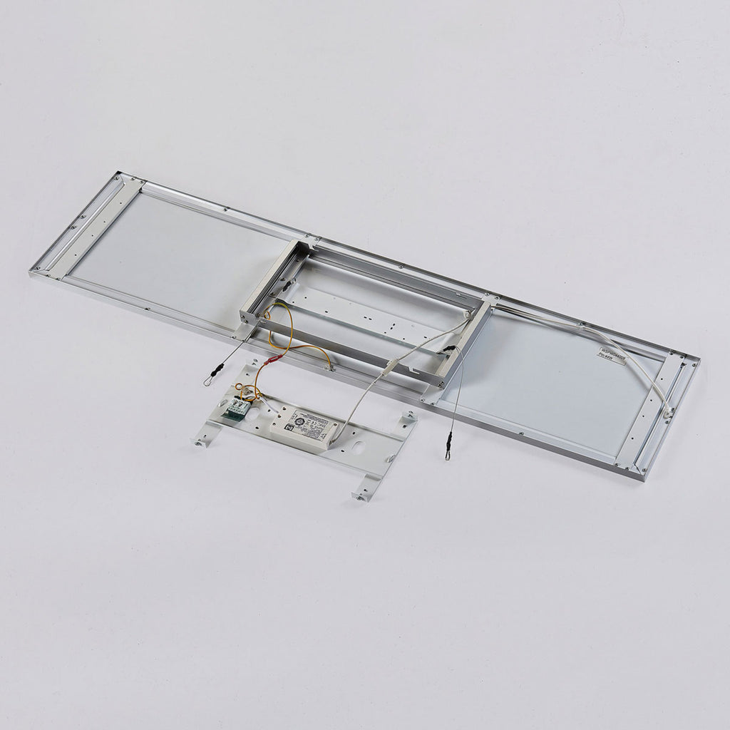 LED-panel Arthur sølv 120x30 cm opphengsløsning