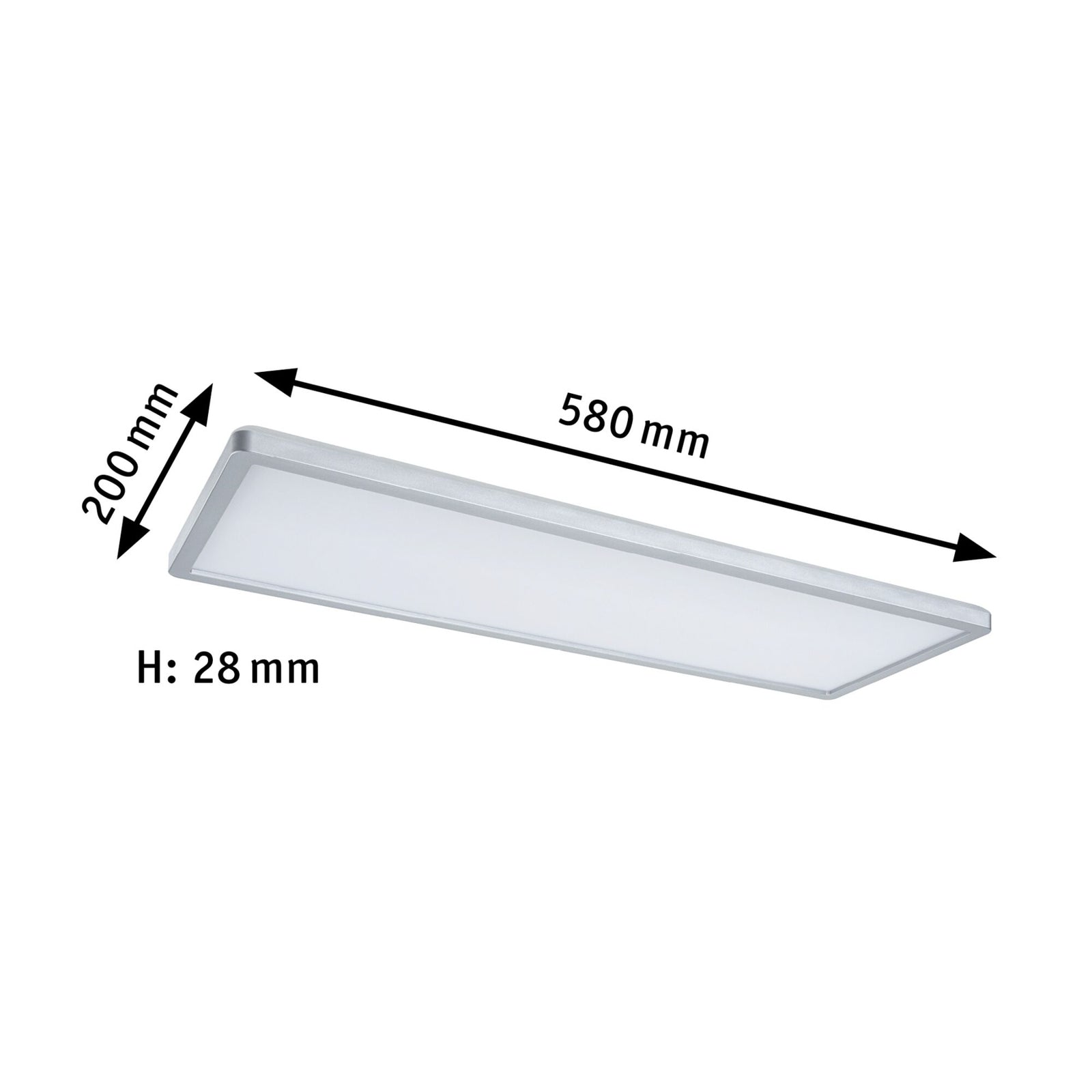 LED-panel Atria Shine 3-step dimbar 58x20 cm med dimmer