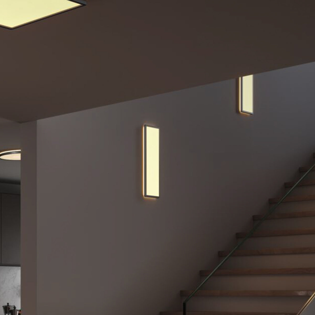 LED-panel Atria Shine 3-step dimbar 58x20 cm nærbilde av lyskilde