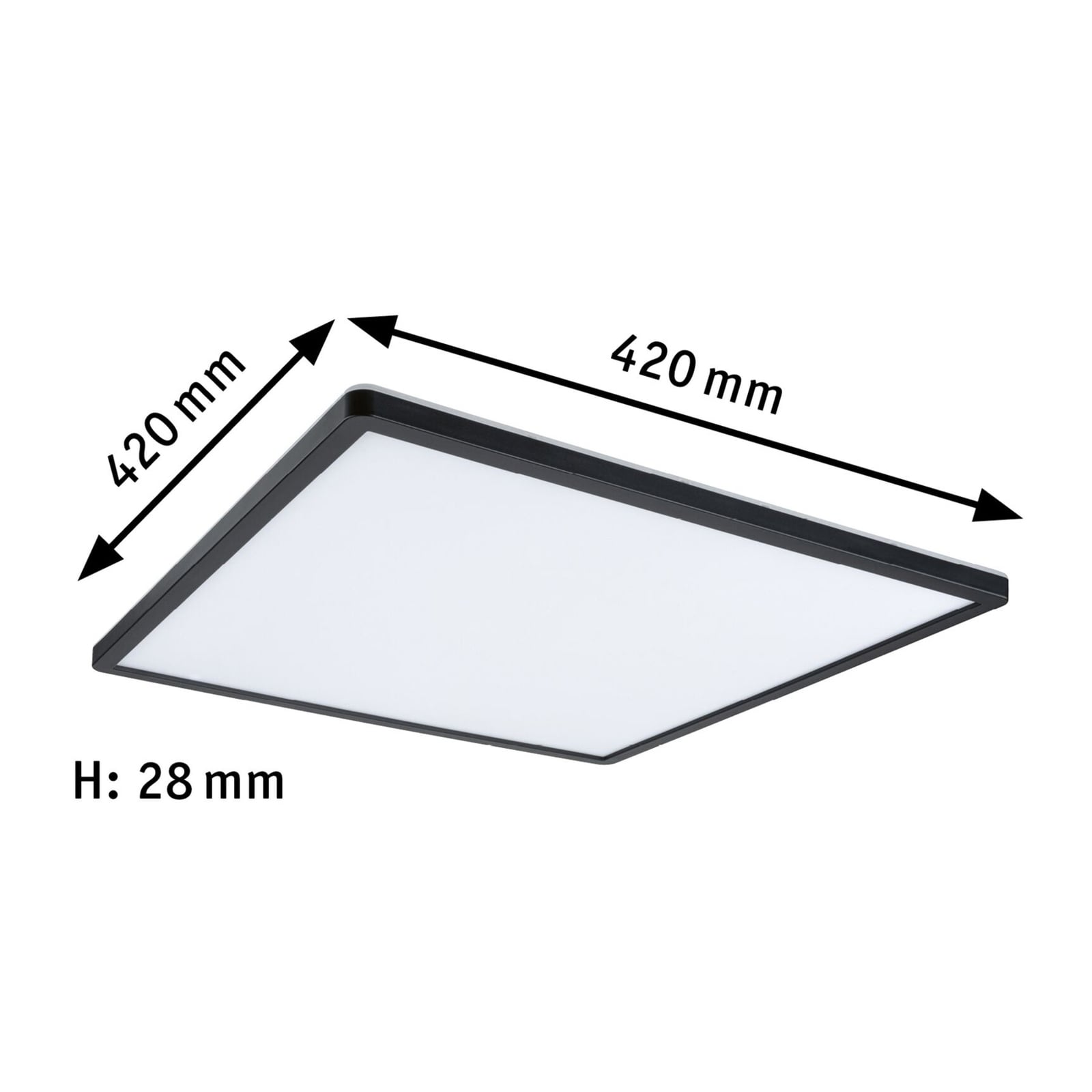 LED-panel Atria Shine 3-step dimbar svart nærbilde