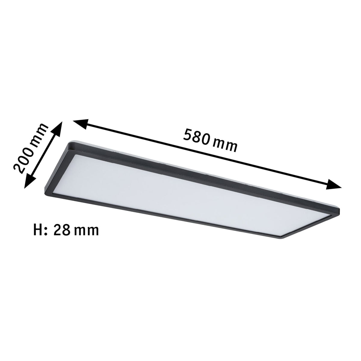 Detalj av LED-panel Atria Shine 3-step svart 58x20 cm