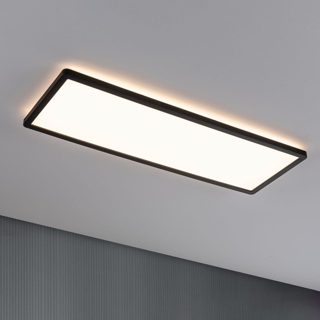 LED-panel Atria Shine dimbar svart 58x20 cm front