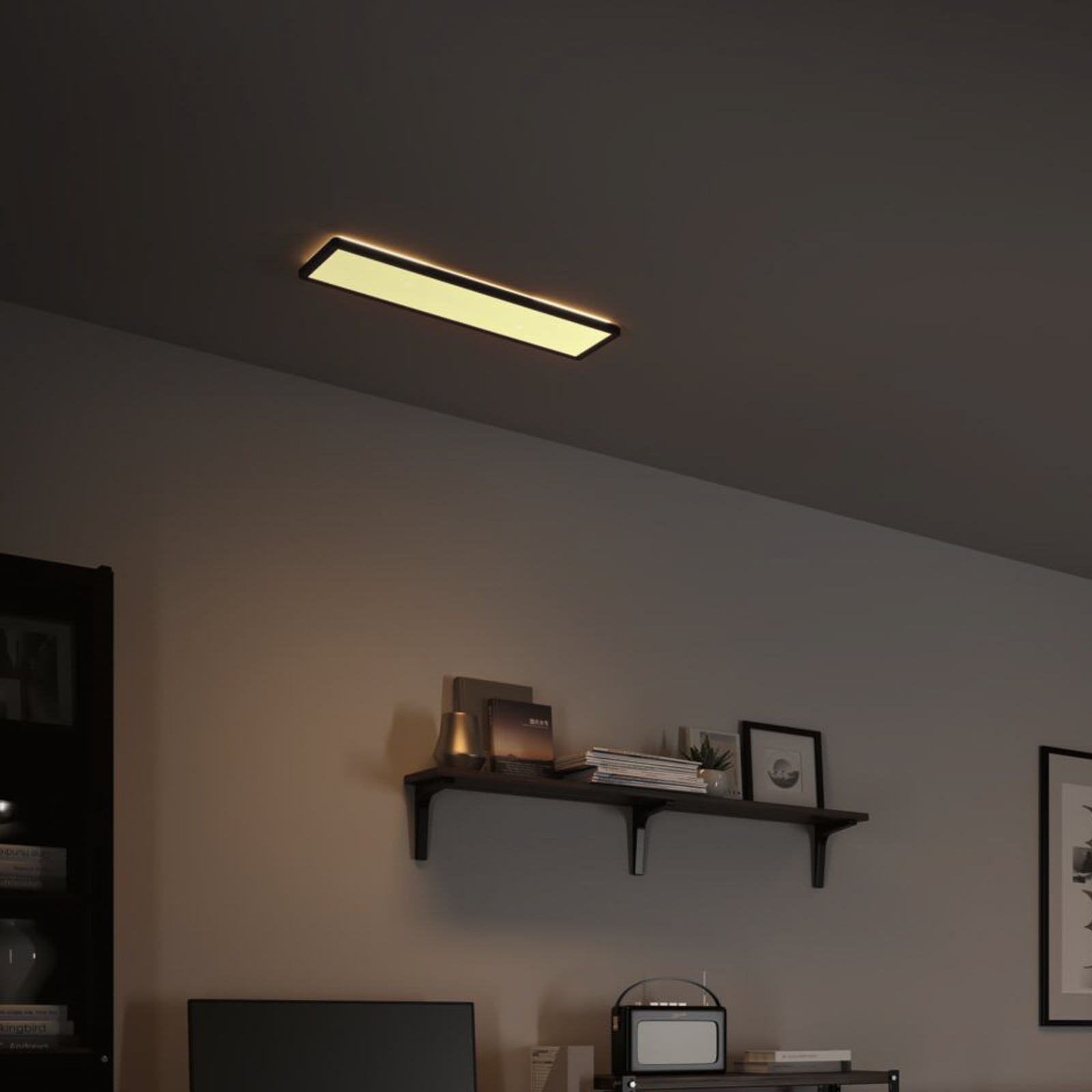 LED-panel Atria Shine dimbar svart 58x20 cm nærbilde