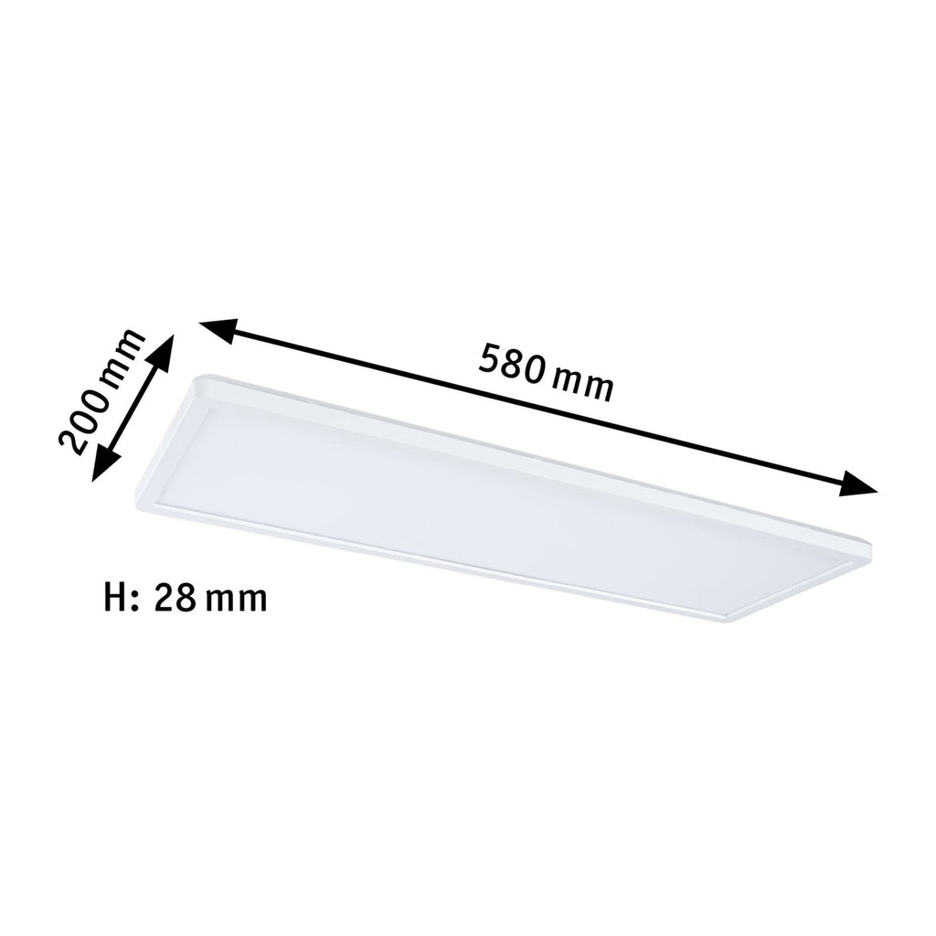 Detalj av Led-panel Atria Shine hvit 58x20 cm 22W varmhvit
