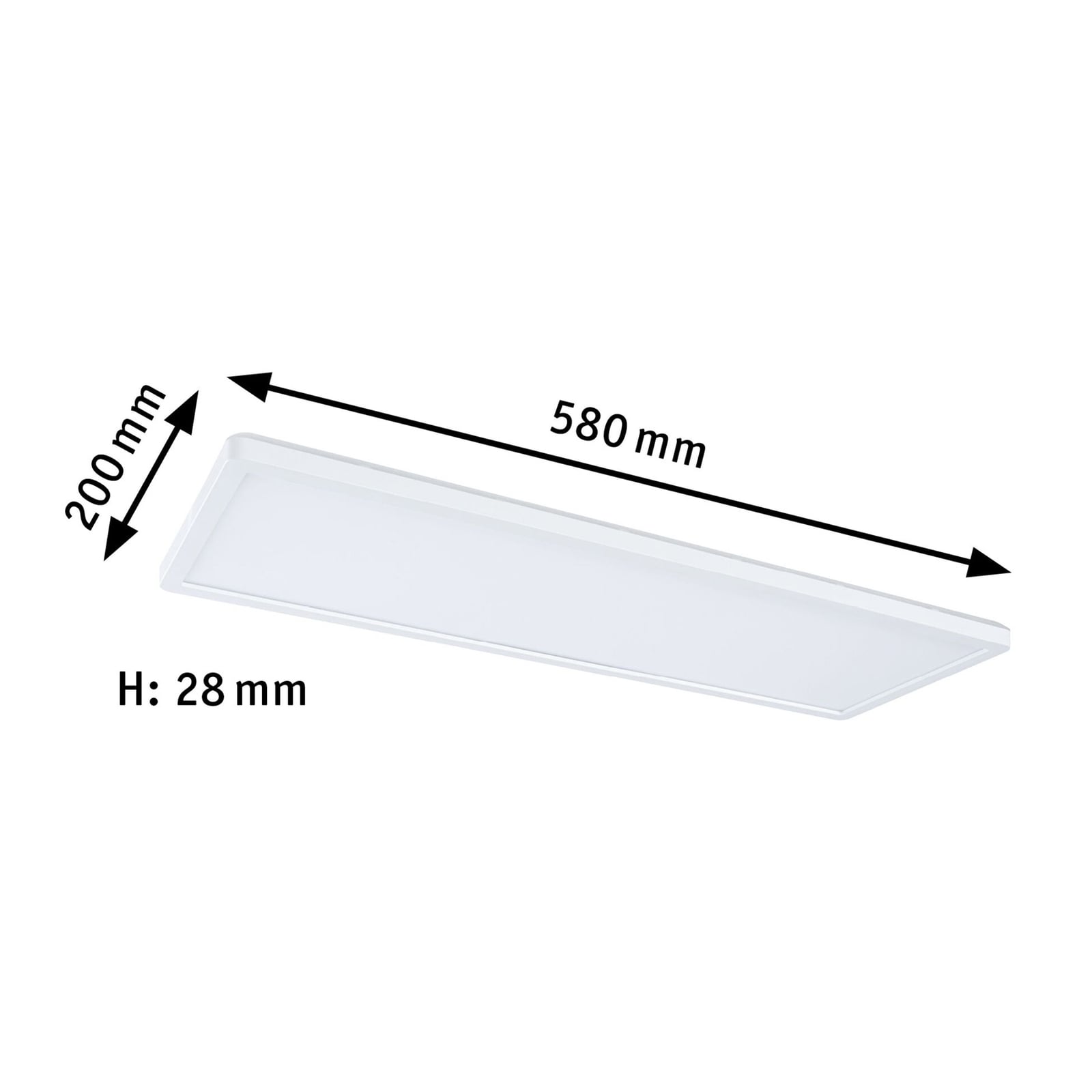 Nærbilde av LED-panel Atria Shine hvit whiteswitch Paulmann