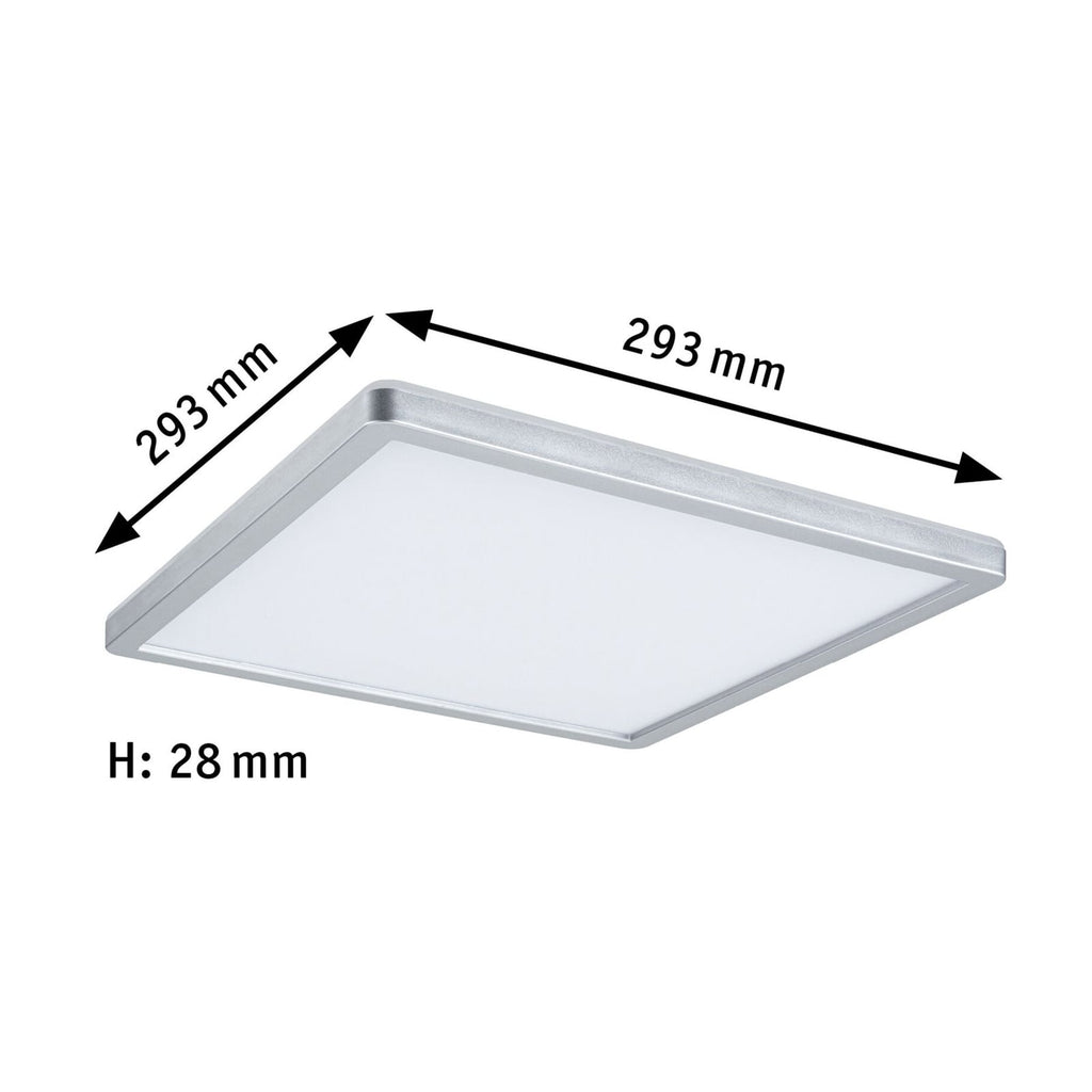 LED-panel Atria Shine krom 29x29 cm 16W nøytralhvit detalj