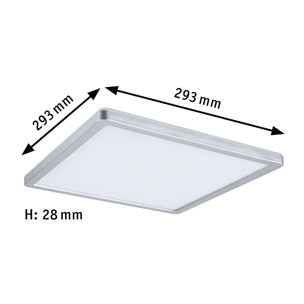 Detalj av LED-panel Atria Shine krom 29x29 cm 16W varmhvit