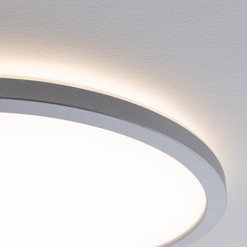 LED-panel Atria Shine rund Ø29 cm 16W krom matt varmhvit detalj