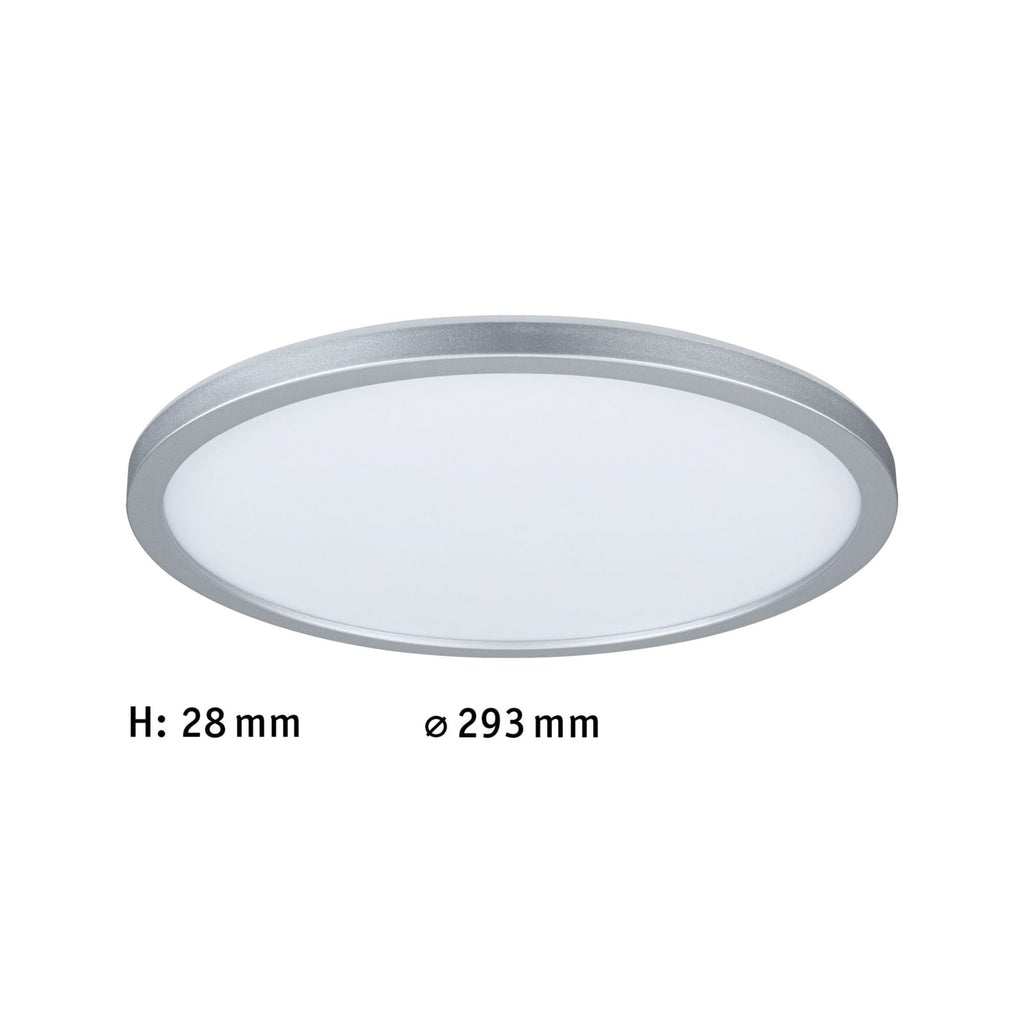 LED-panel Atria Shine rund Ø29 cm 16W krom matt varmhvit side