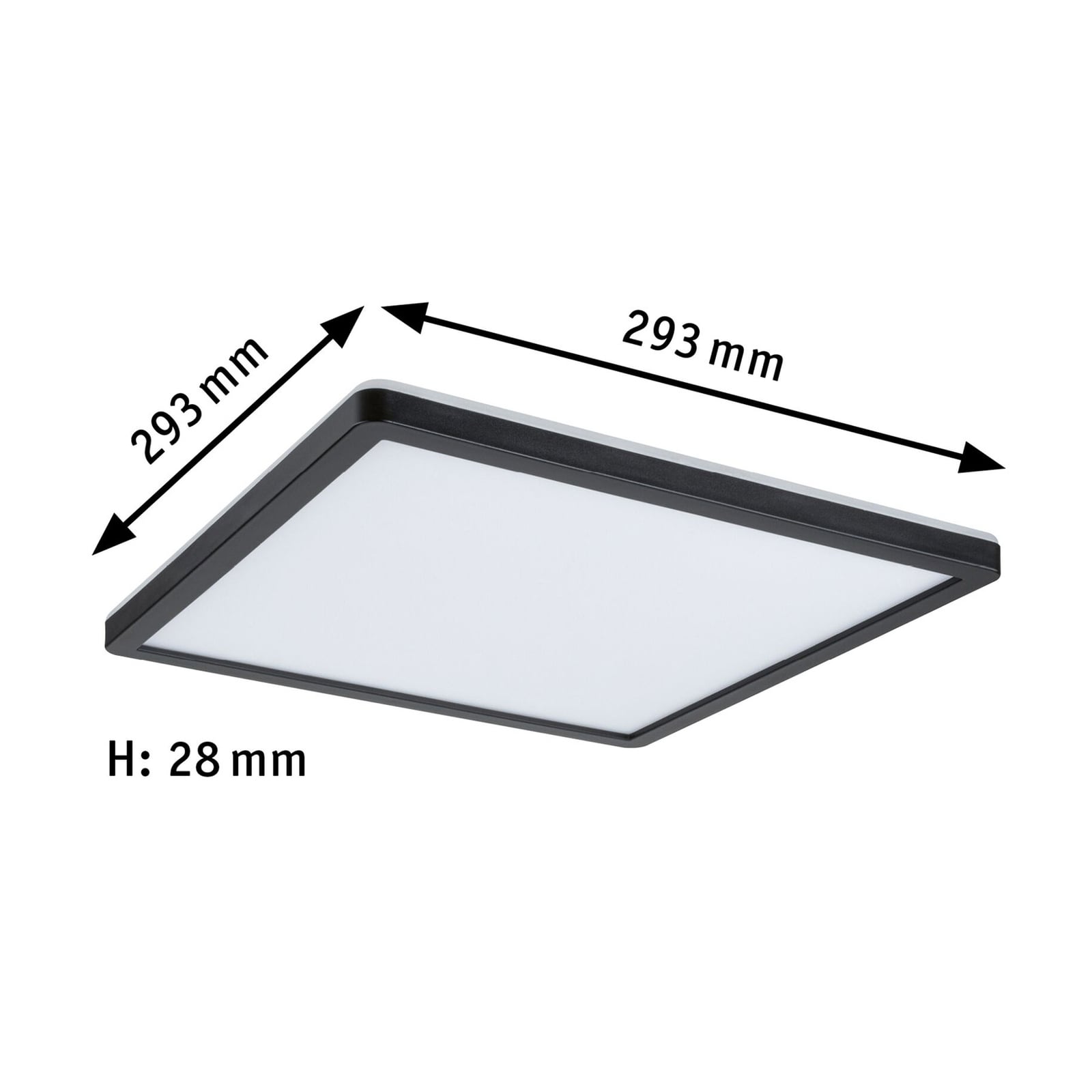 LED-panel Atria Shine svart detalj av overflate