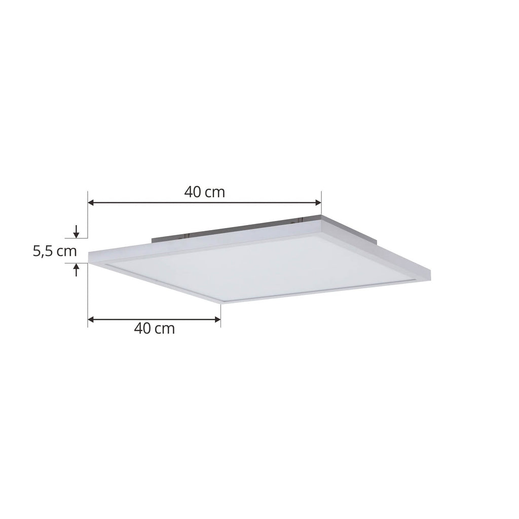 Montert LED-panel Brenda 40x40 cm CCT RGB med fjernkontroll i tak