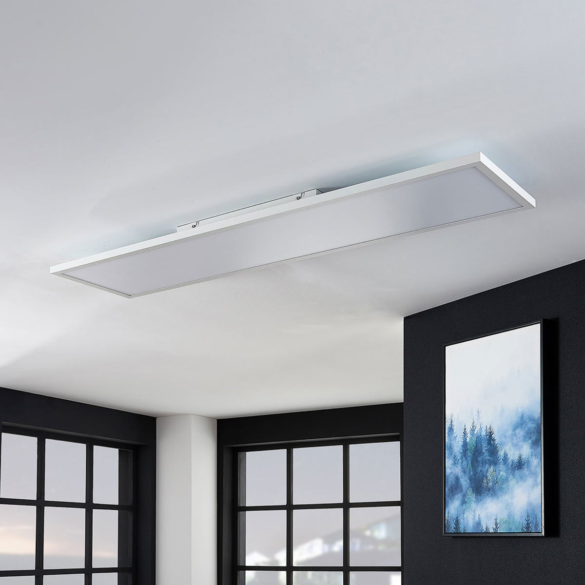 Detalj av LED-panel Brenda CCT RGB dimbar 120x30 cm