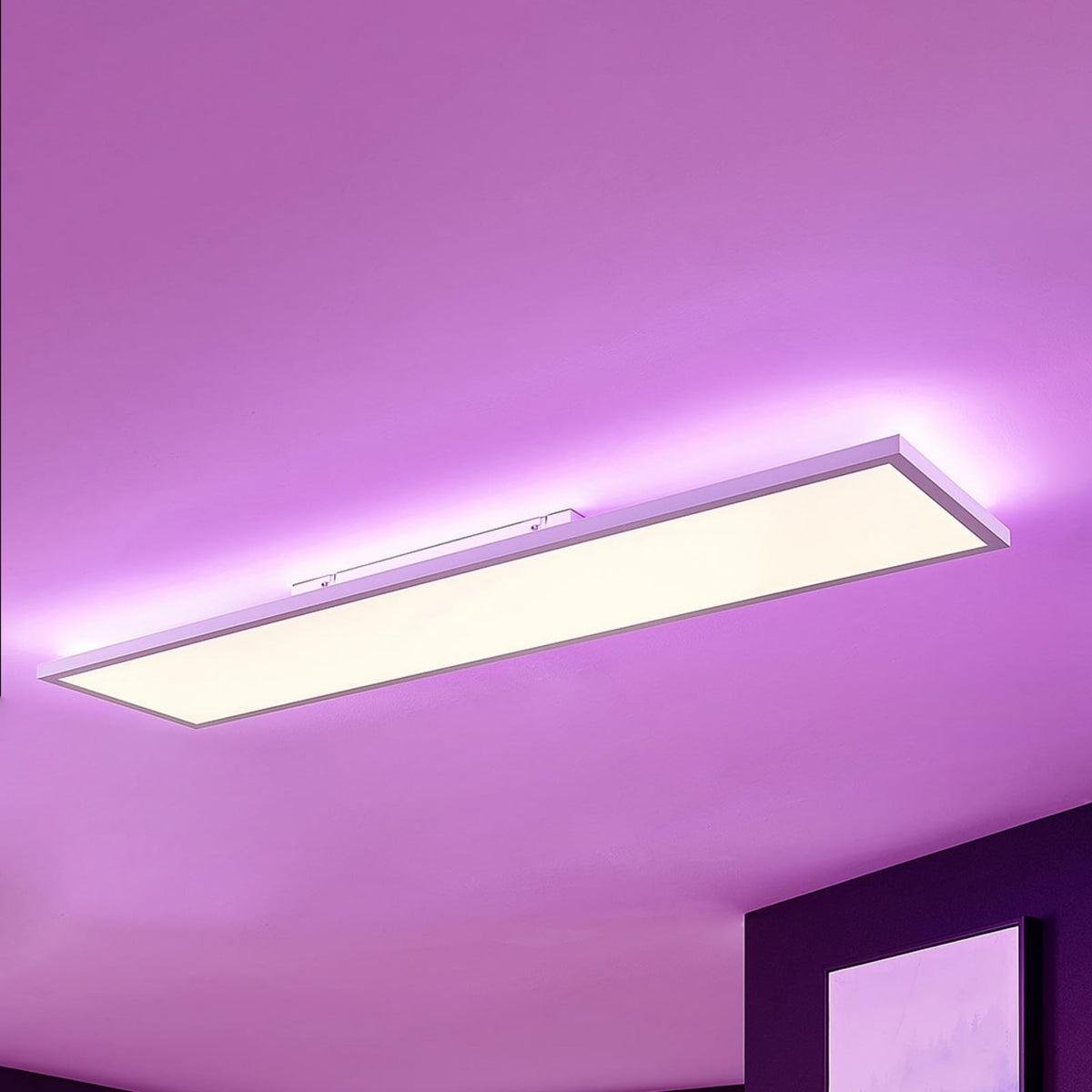LED-panel Brenda CCT RGB dimbar 120x30 cm forfra