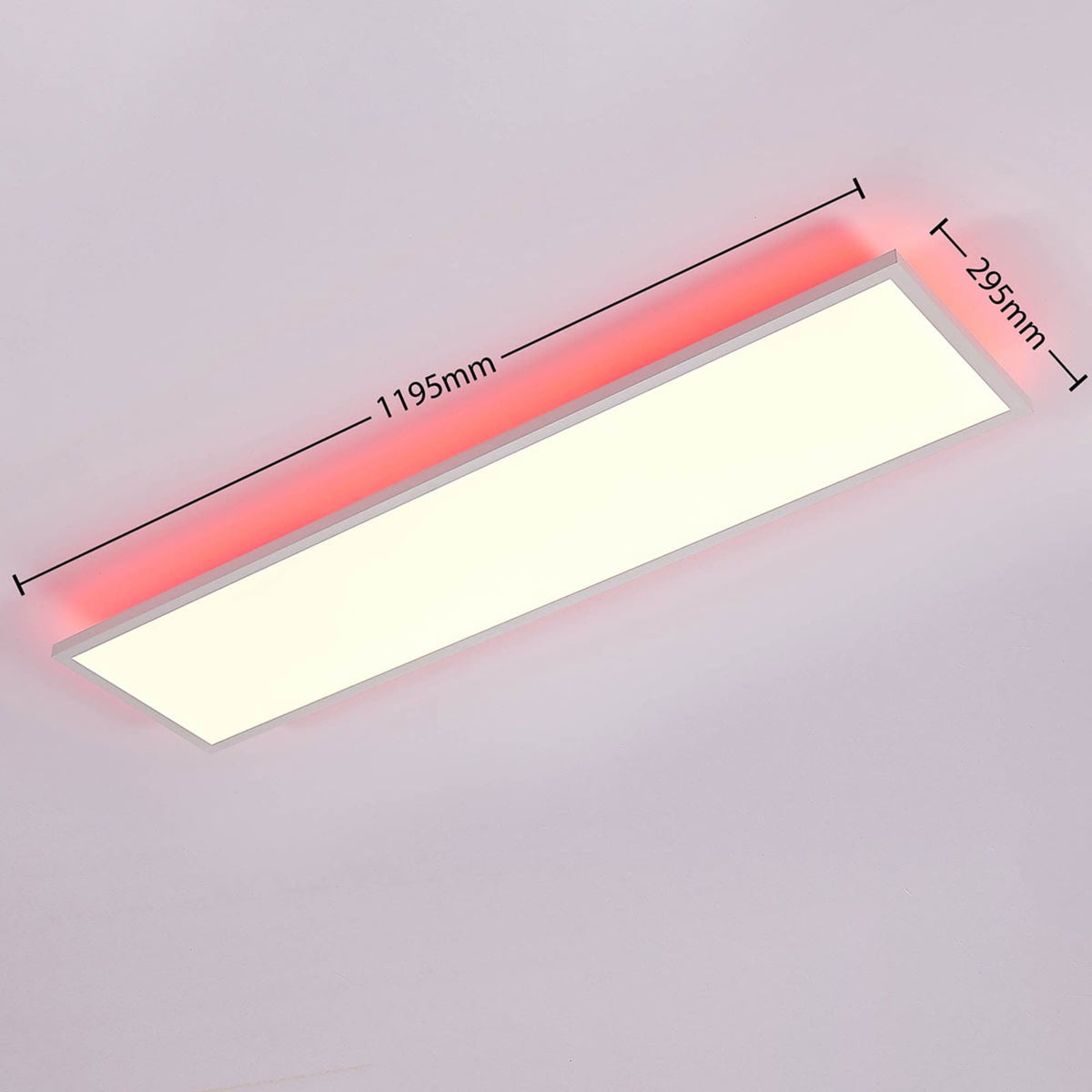LED-panel Brenda CCT RGB dimbar 120x30 cm sideprofil