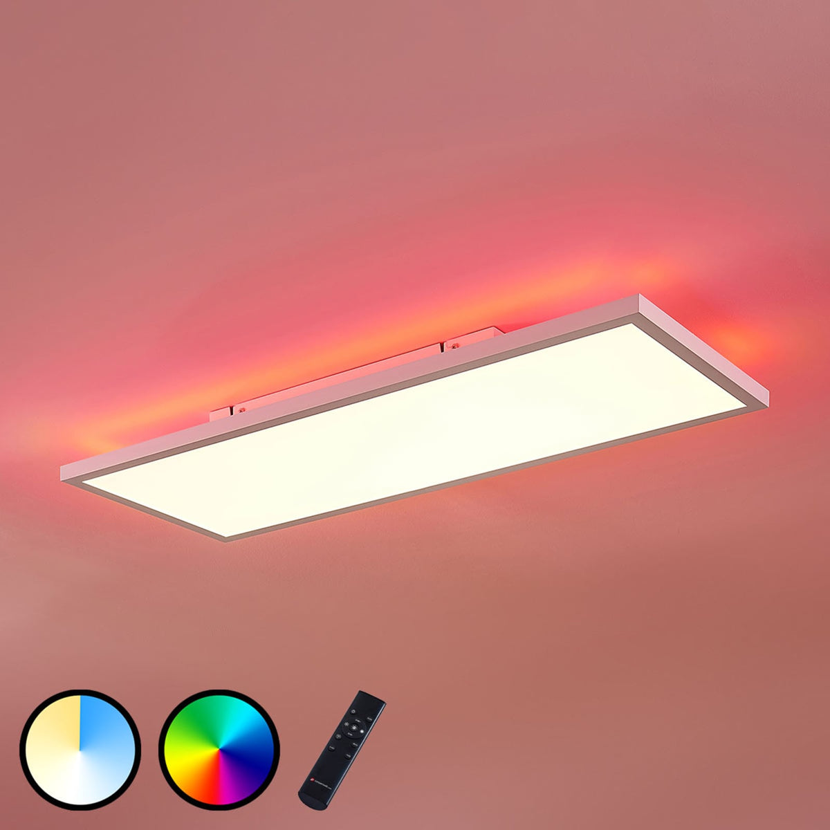 LED-panel Brenda CCT RGB dimbar montert i tak