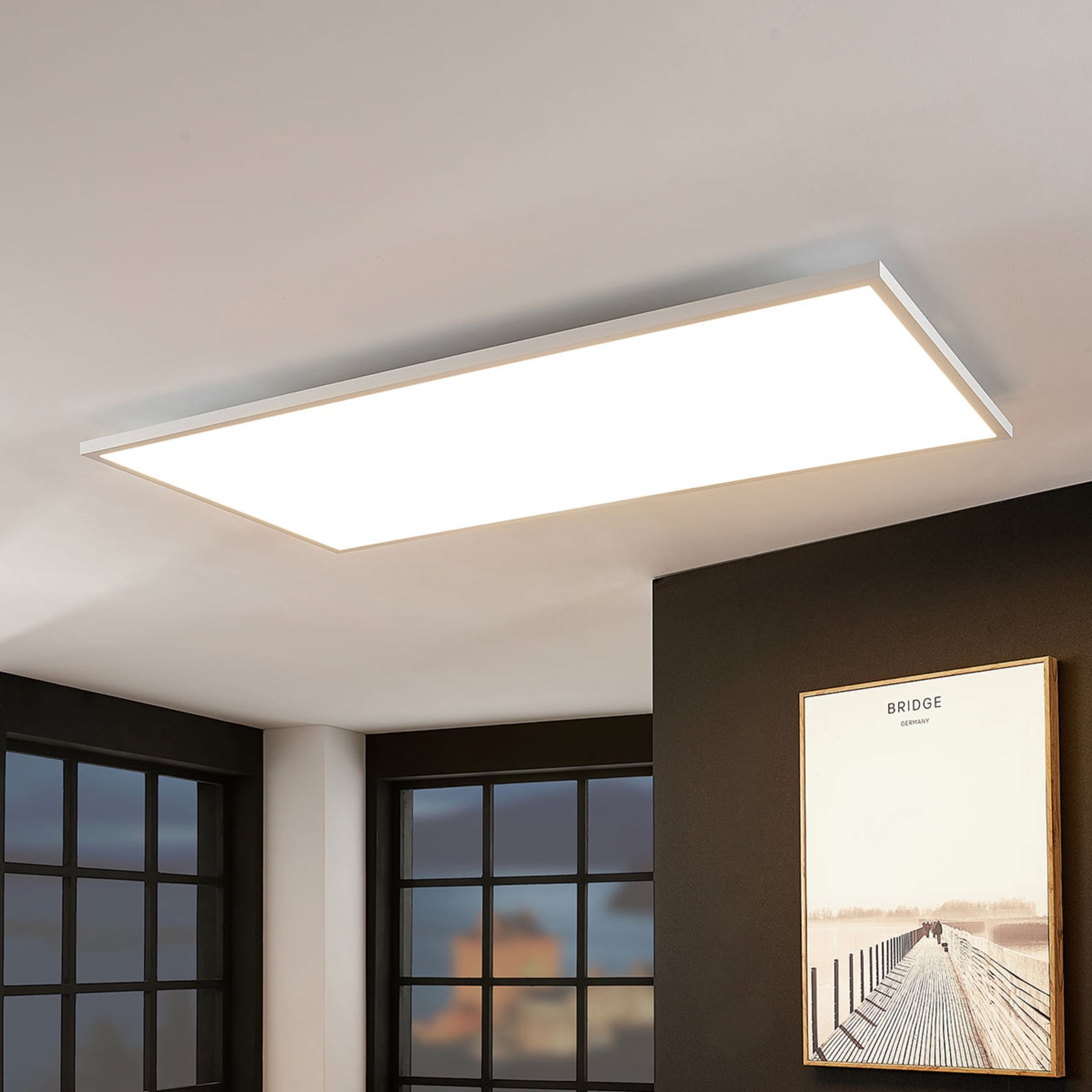 LED-panel Brenda dimbar hvit 120x60 cm 75W CCT RGB forfra