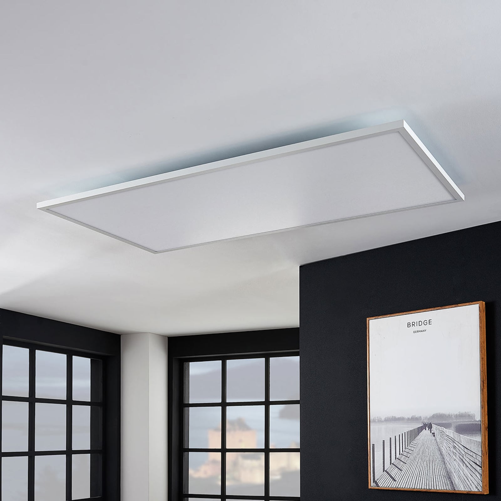 LED-panel Brenda dimbar hvit 120x60 cm 75W CCT RGB bakside