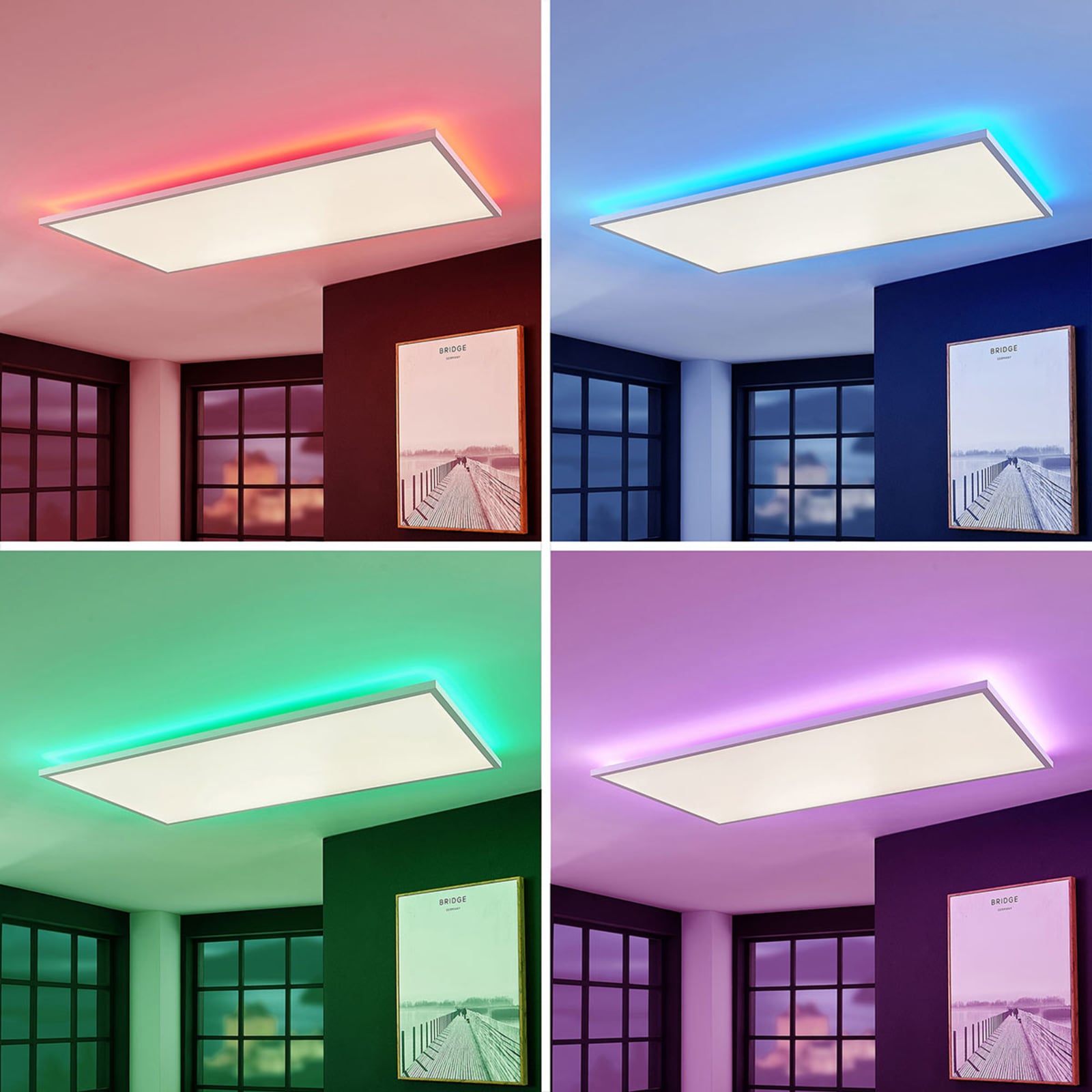Nærbilde av fjernkontroll for LED-panel Brenda dimbar hvit 120x60 cm 75W CCT RGB