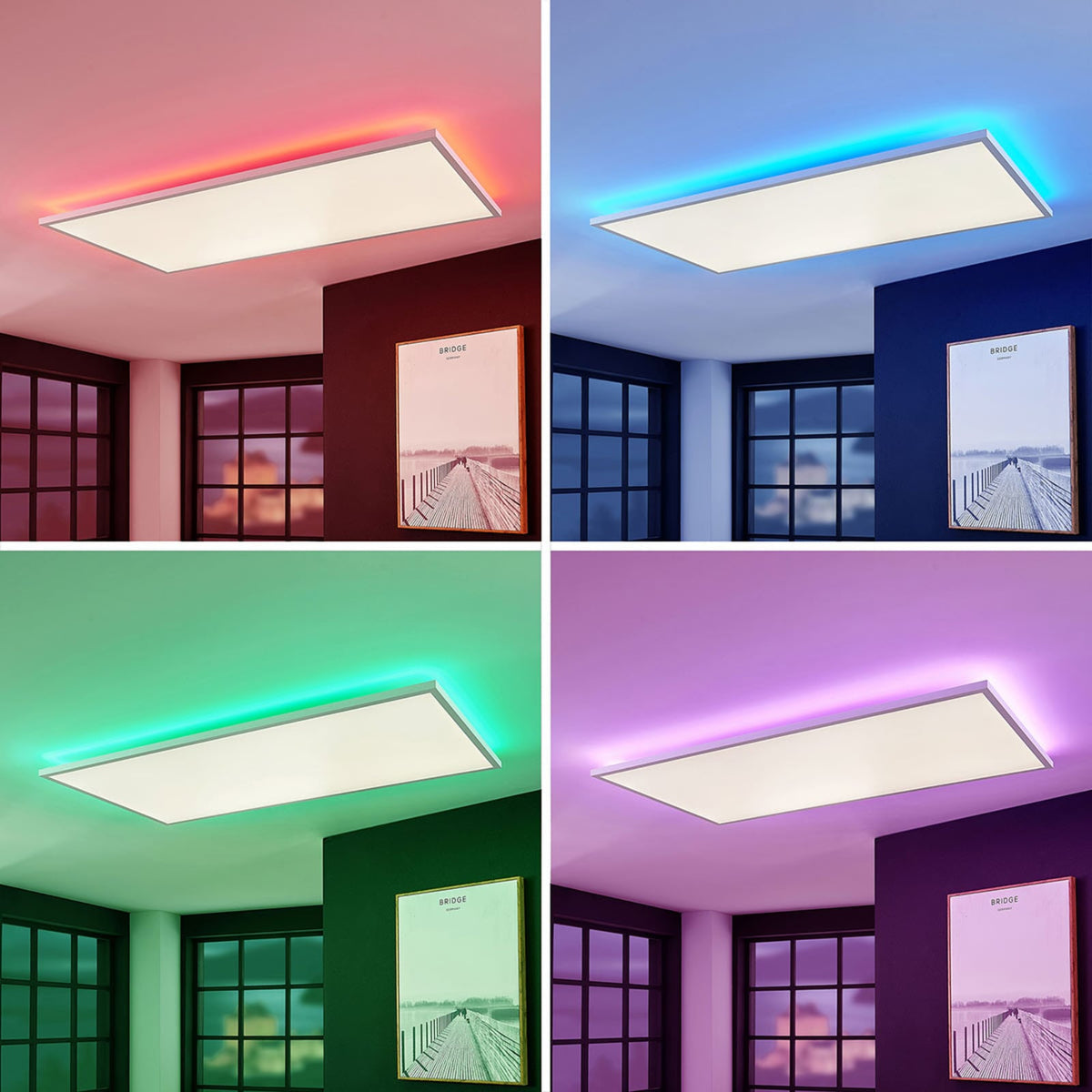 Nærbilde av fjernkontroll for LED-panel Brenda dimbar hvit 120x60 cm 75W CCT RGB