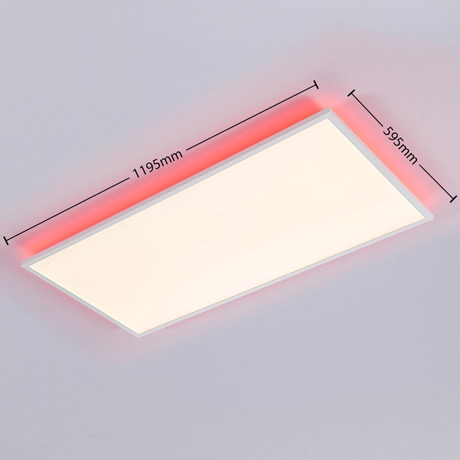 LED-panel Brenda dimbar hvit 120x60 cm 75W CCT RGB monteringsdetalj