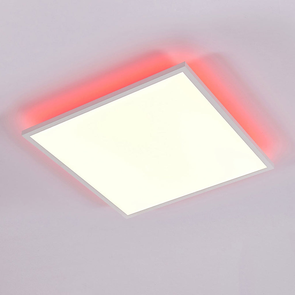 Sideprofil av LED-panel Brenda dimbar hvit 60x60 cm CCT RGB fjernkontroll