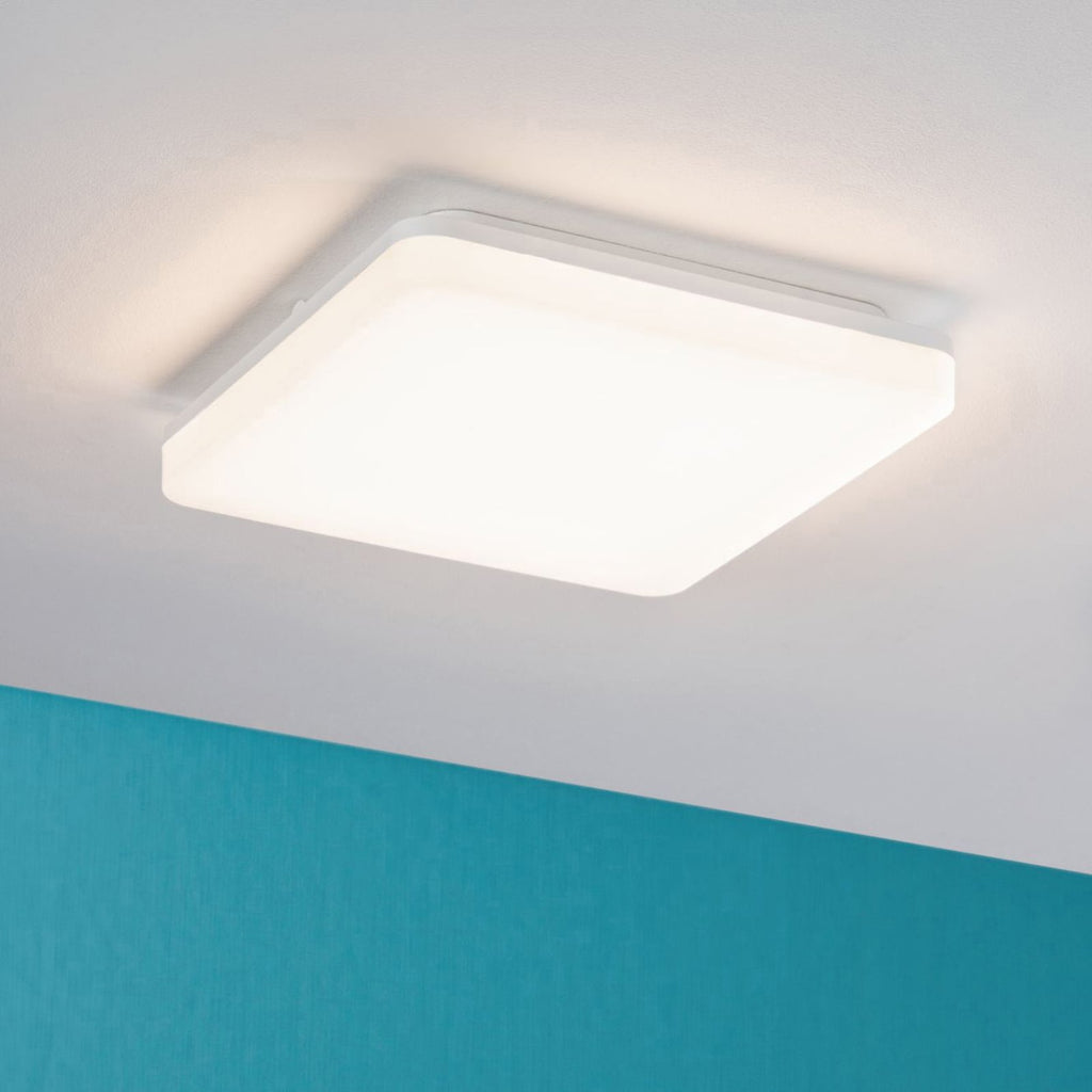 LED panel Cela kvadratisk 28x28 cm hvit IP44 lysmodus varmt hvitt