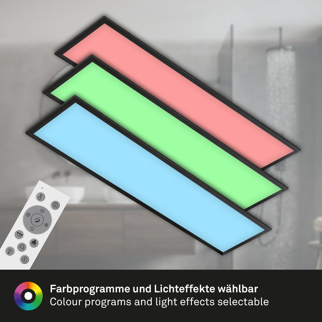 LED-panel Colour RGB CCT dimbar med fjernkontroll 100x25 cm - Briloner side